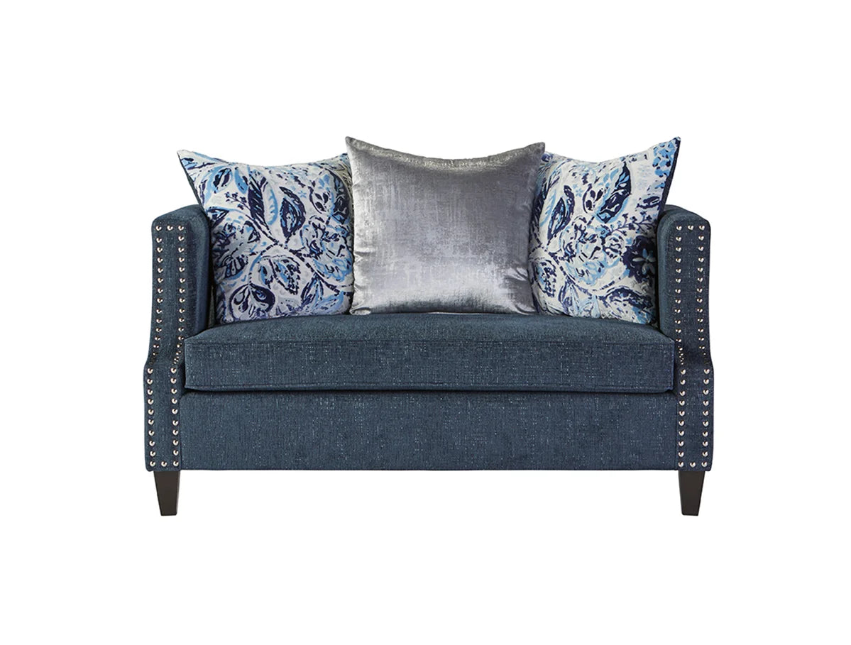 Simone Indigo Sofa and Loveseat S17500