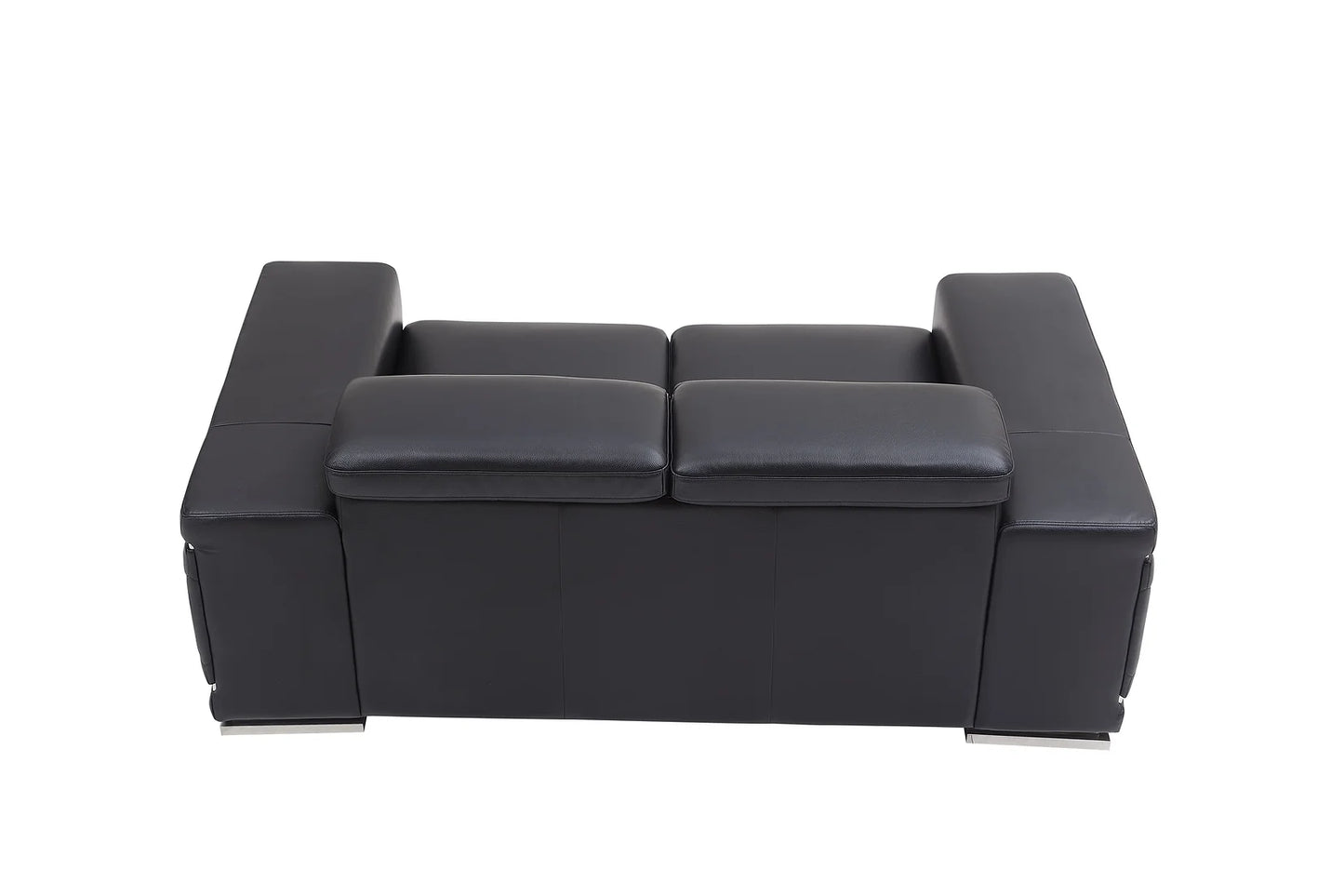 Adrian Black LEATHER MATCH Sofa and Loveseat MI 2205