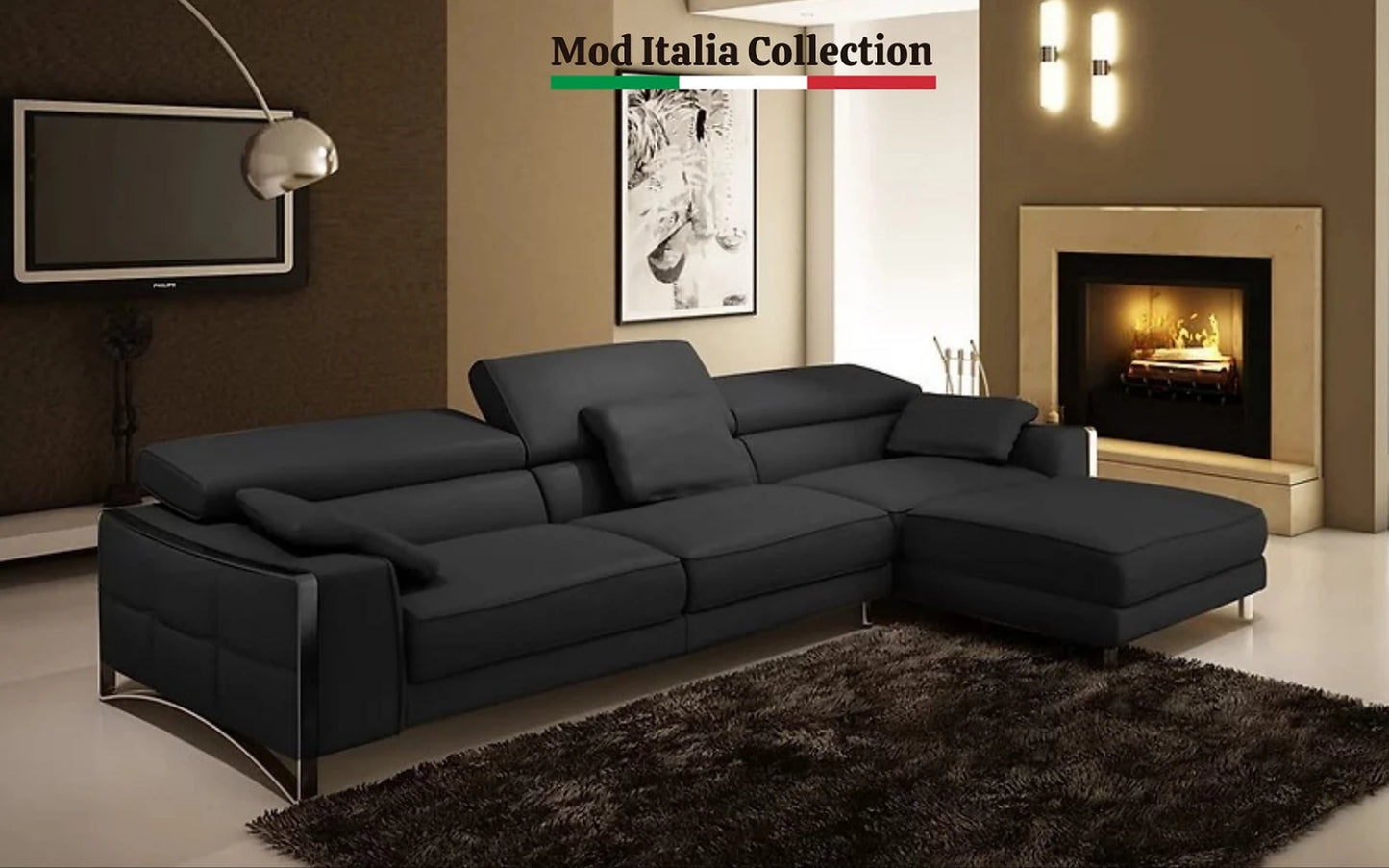 Leven Black Sectional MI 5060