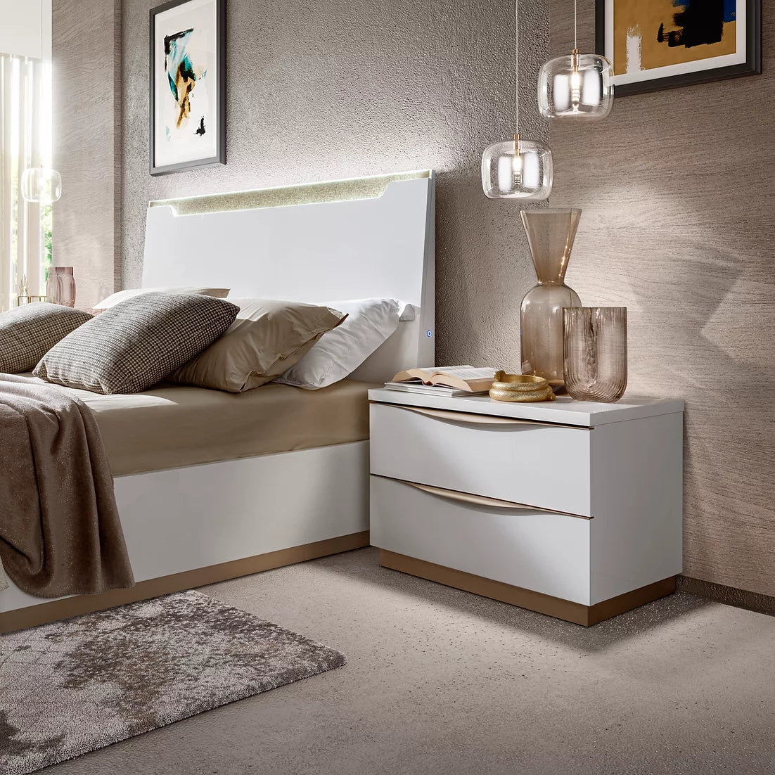 Kharma Collection LED Italian Bedroom Set