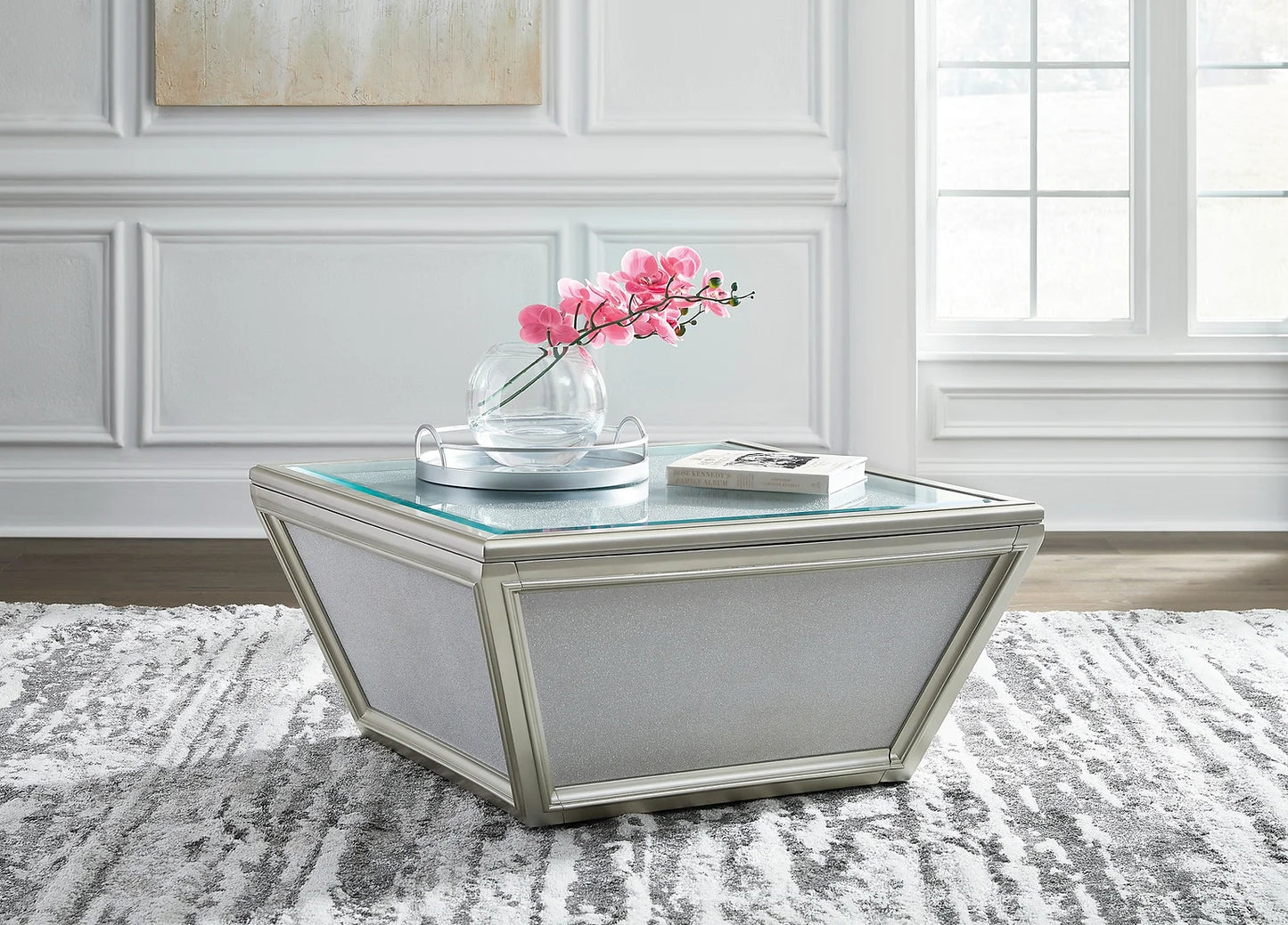 Traleena Silver Finish Coffee Table T957-8