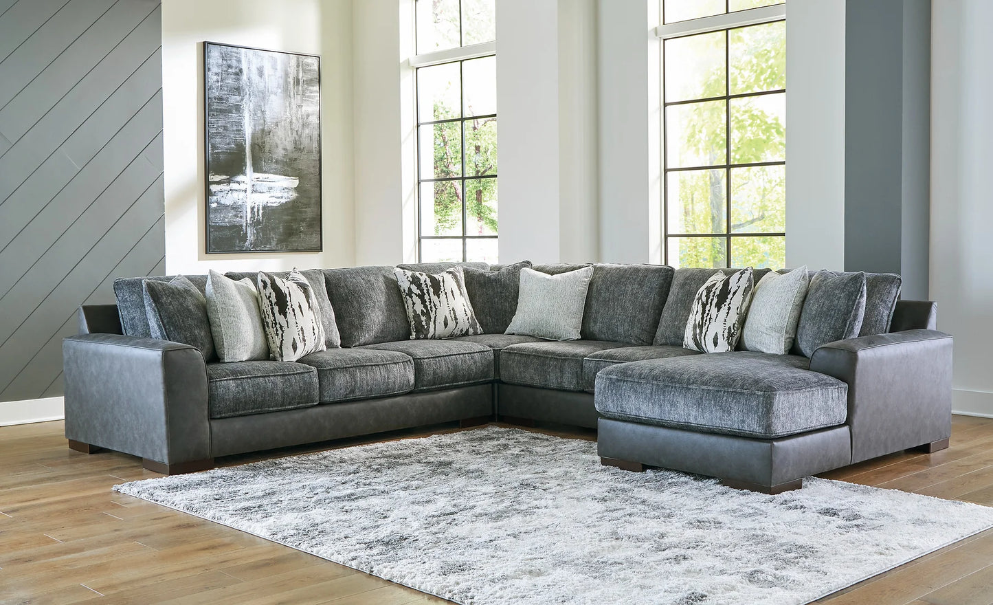 Larkstone Pewter 4pc RAF Sectional