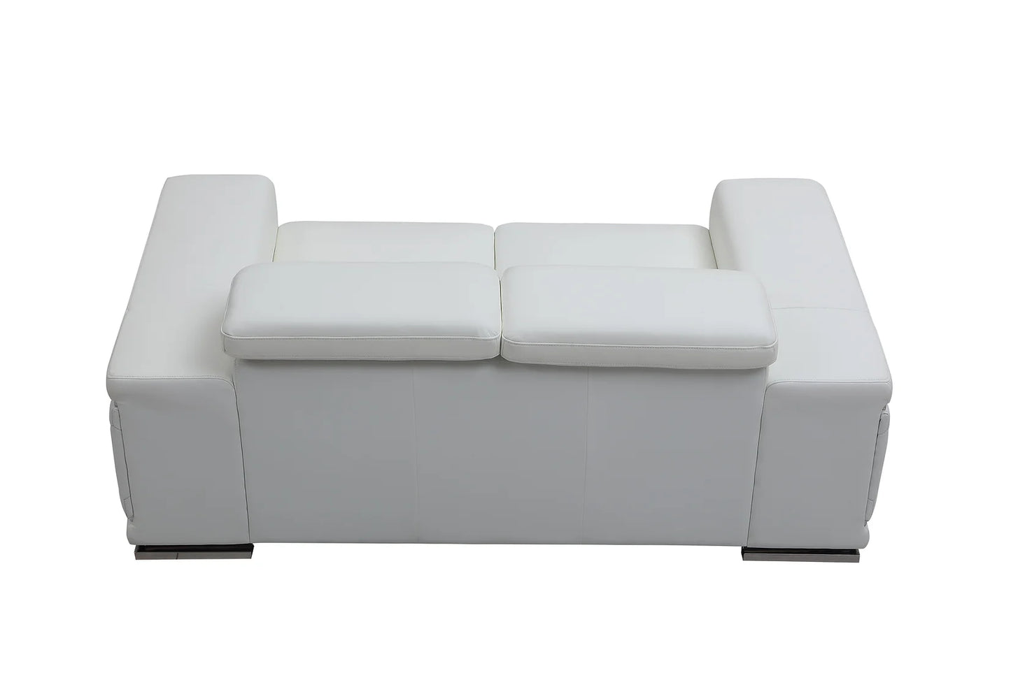 Adrian White LEATHER MATCH Sofa and Loveseat MI 2205