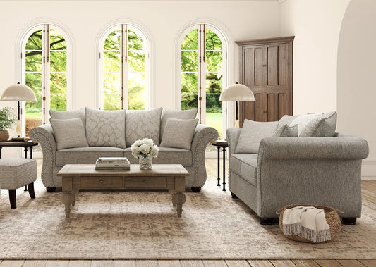 Baxter Grey Sofa and Loveseat S7500