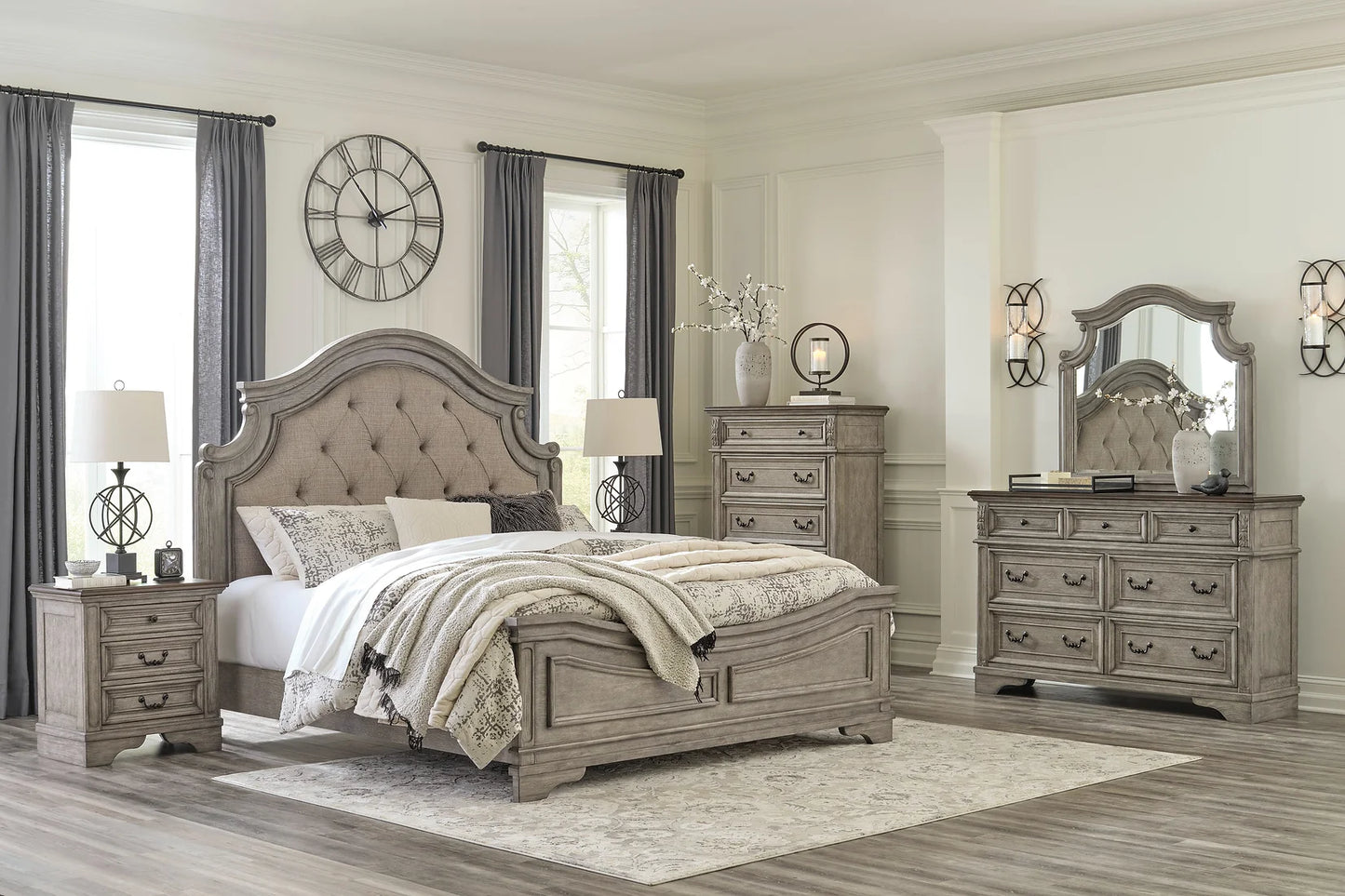 Lodenbay Antique Gray Panel Bedroom Set B751