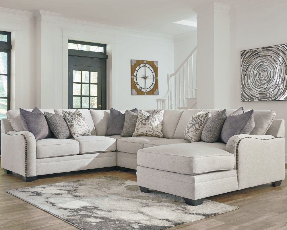 Dellara Chalk 4pc RAF Chaise Sectional 32101