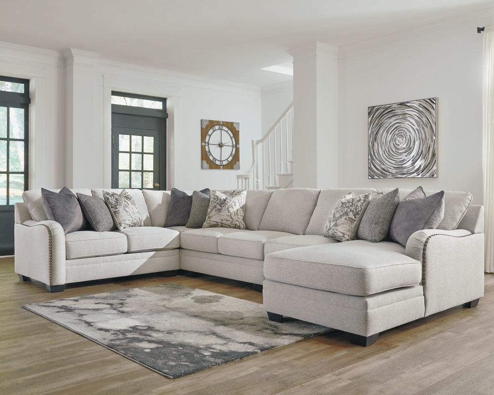 Dellara Chalk 5-Piece RAF Sectional with Chaise | 32101