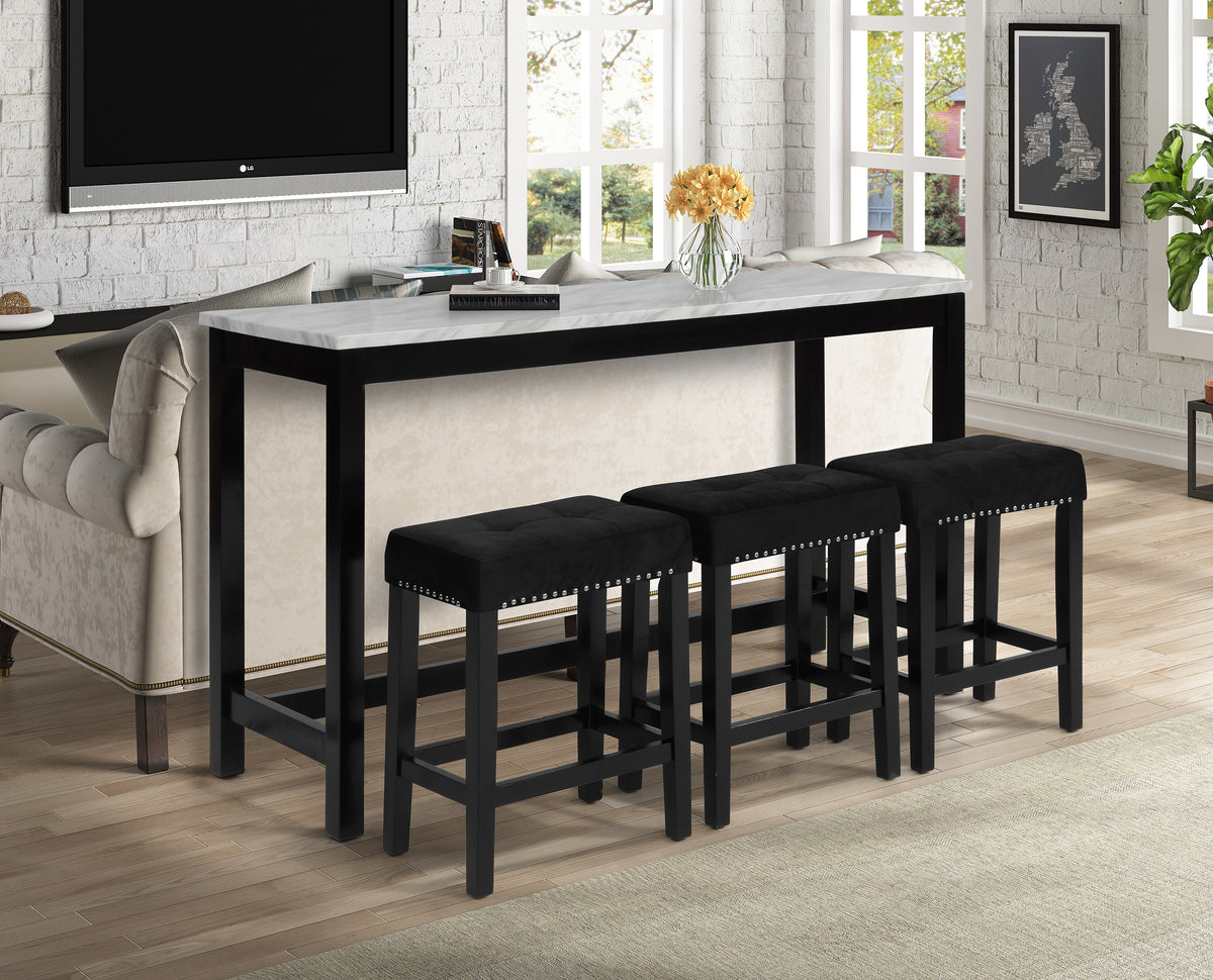 Lennon Black 4-Piece Counter Height Set

3715