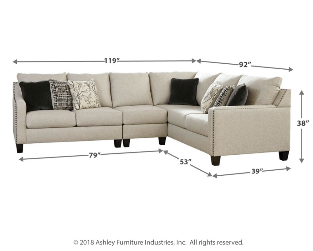 Hallenberg Fog 3-Piece Sectional Sofa 41501