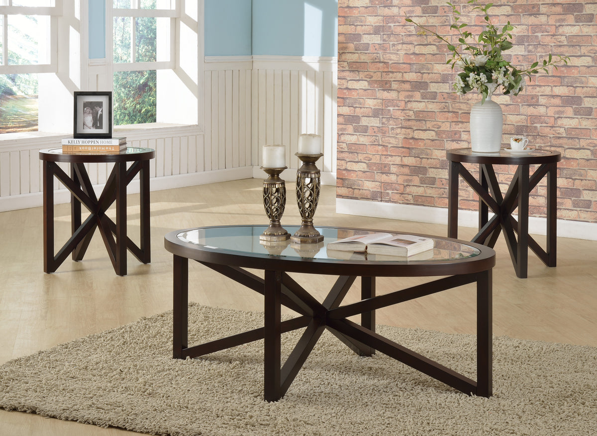 Cole Brown 3-Piece Coffee Table Set 4249