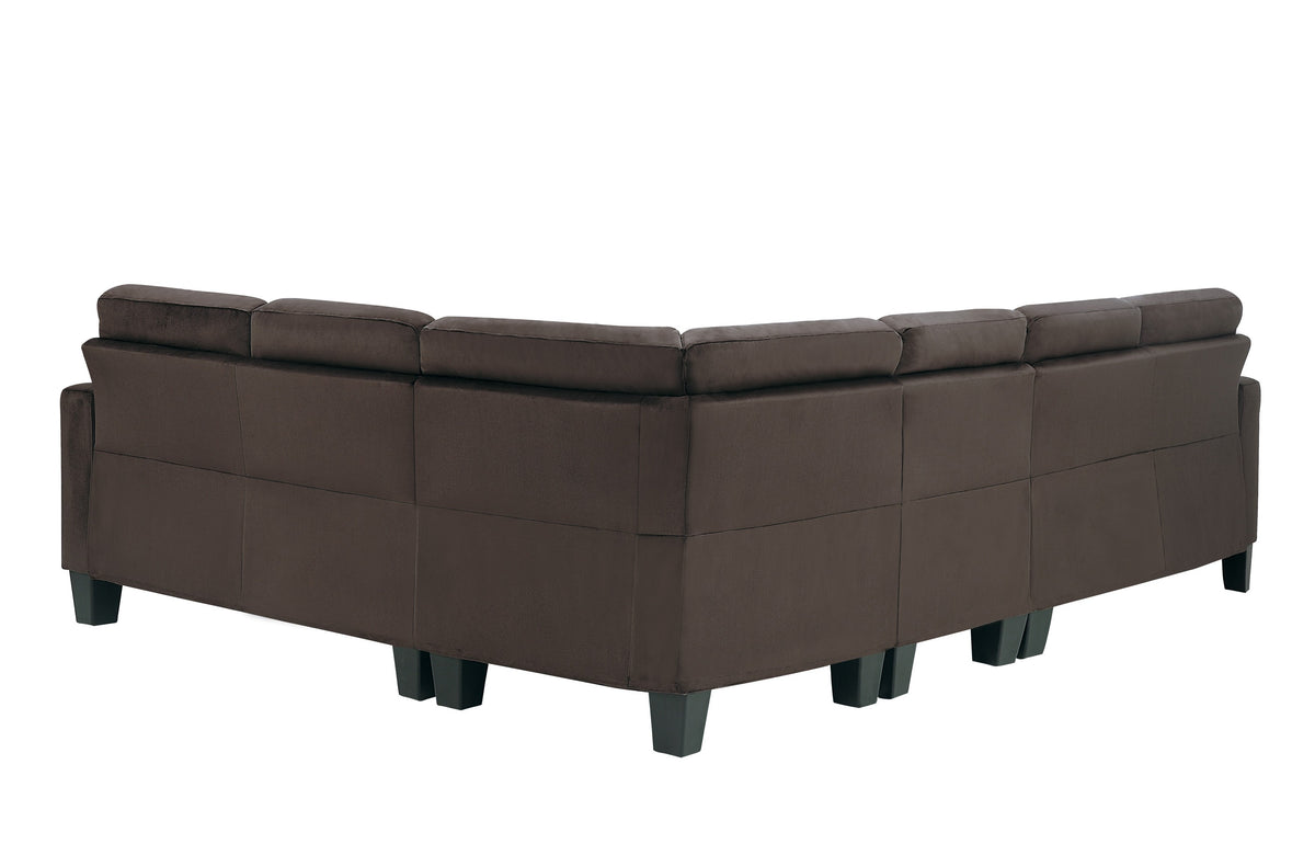 Lantana  Chocolate Reversible Sectional Sofa 9957