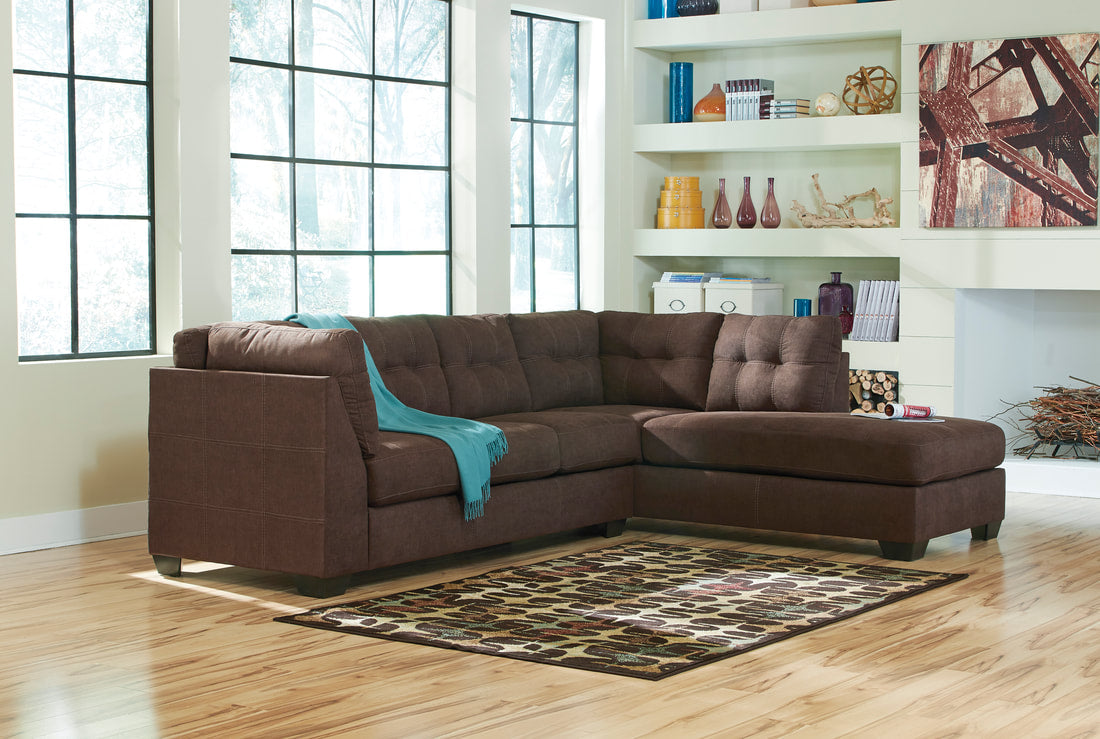 Maier Walnut 2-Piece RAF Sectional 45200