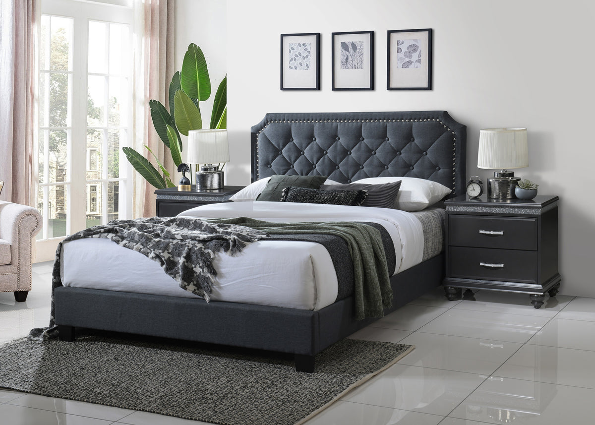 Gerri Charcoal King Upholstered Panel Bed

5090