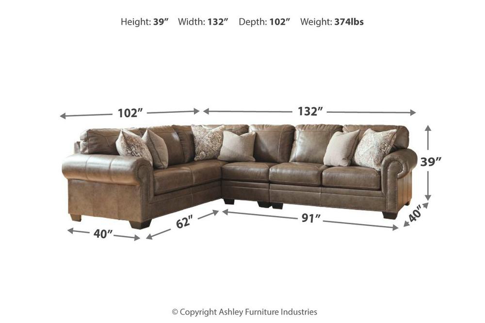 Roleson Quarry 3pc LAF Sofa Sectional
58703