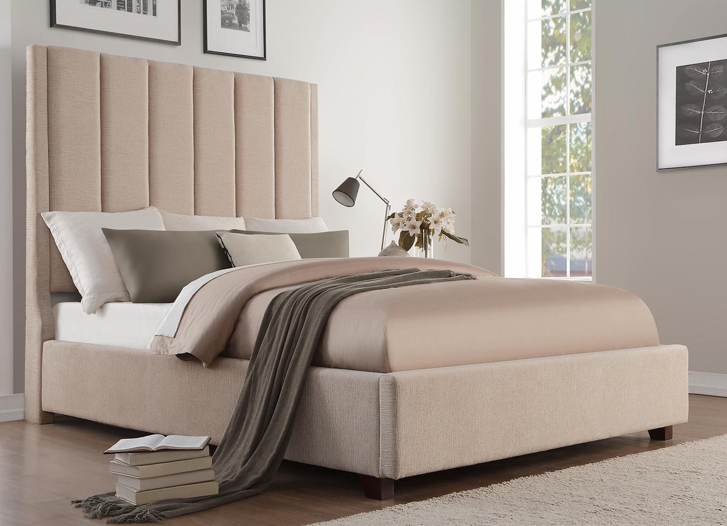 Neunan Beige King Bed 5876