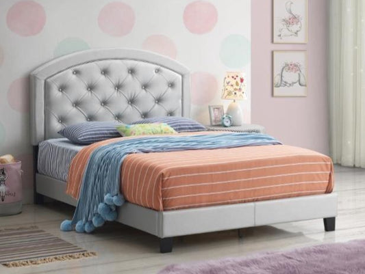 GABY TWIN PLATFORM BED SILVER 5269