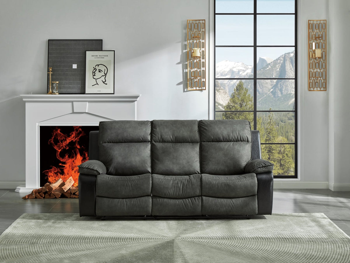 Woodsway Gray Reclining Sofa and Loveseat 64504