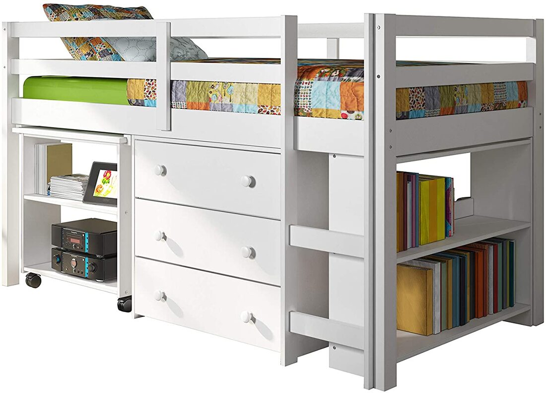 760-Twin Loft Bed (White)