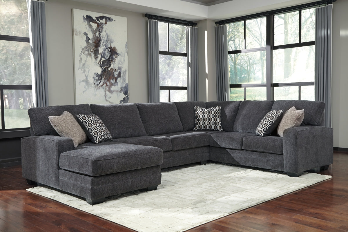 Tracling Slate 3-Piece Sectional with Chaise | 72600