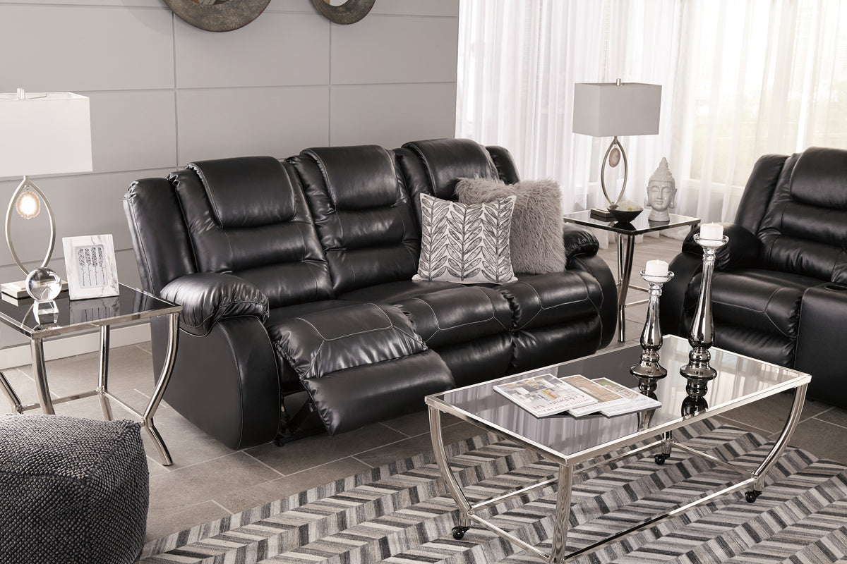 Vacherie Black Reclining Sofa & Loveseat 79308