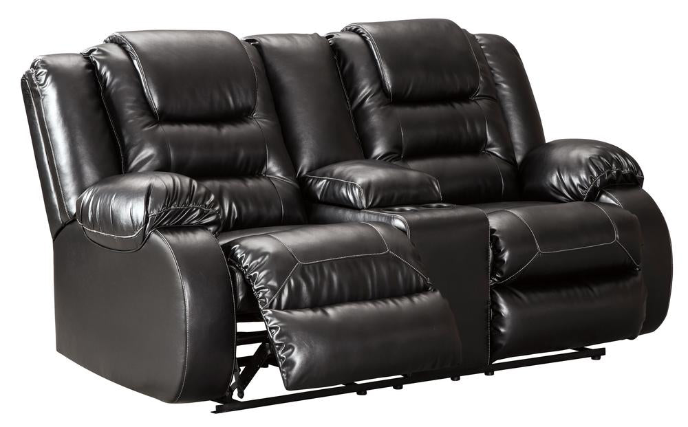 Vacherie Black Reclining Sofa & Loveseat 79308