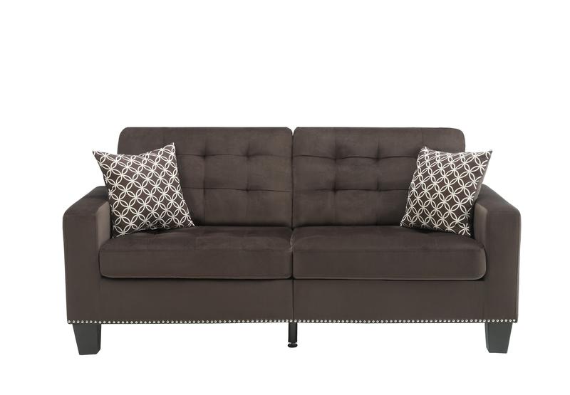 Lantana Chocolate Sofa and Loveseat 9957