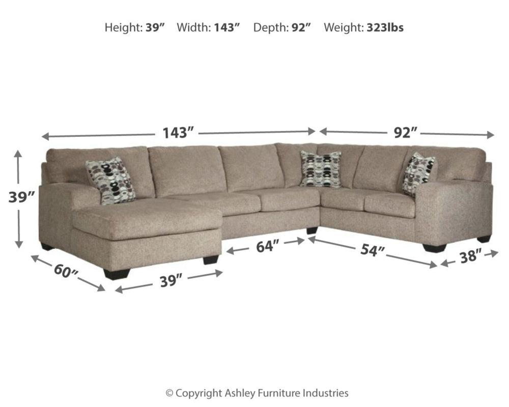 Ballinasloe Platinum LAF Sectional 80702