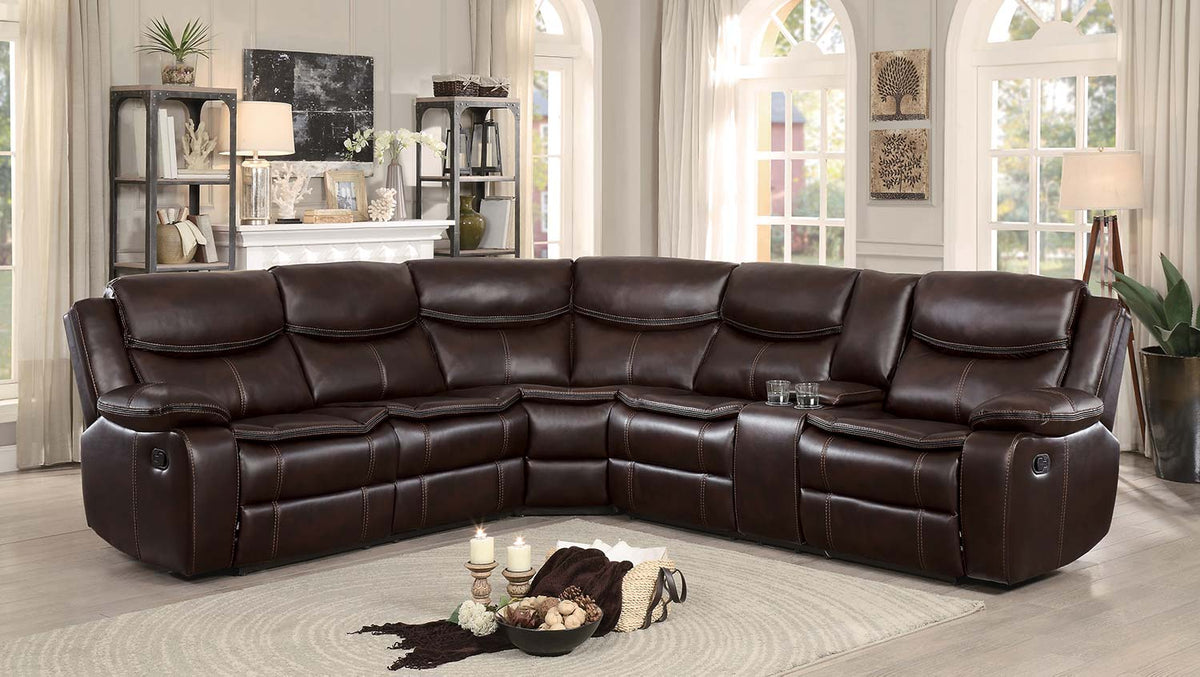 Bastrop Brown Reclining Sectional 8230