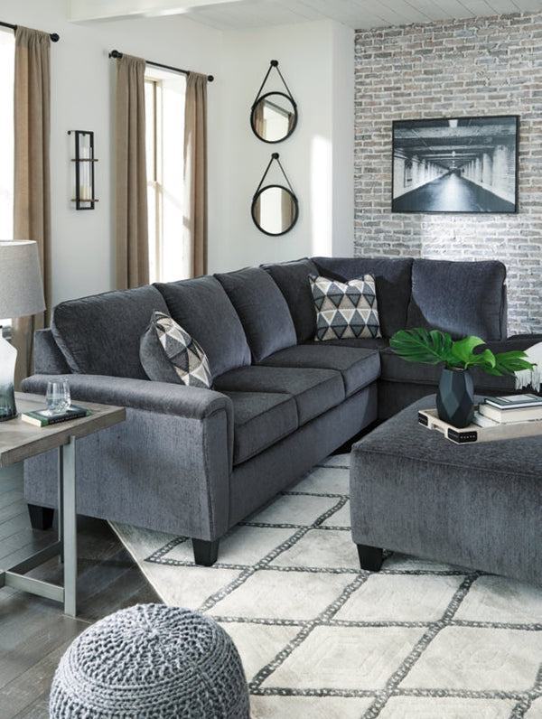 Abinger Smoke 2-Piece RAF Sectional with Chaise | 83905