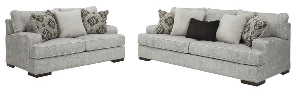 Mercado Pewter Sofa & Loveseat 84604