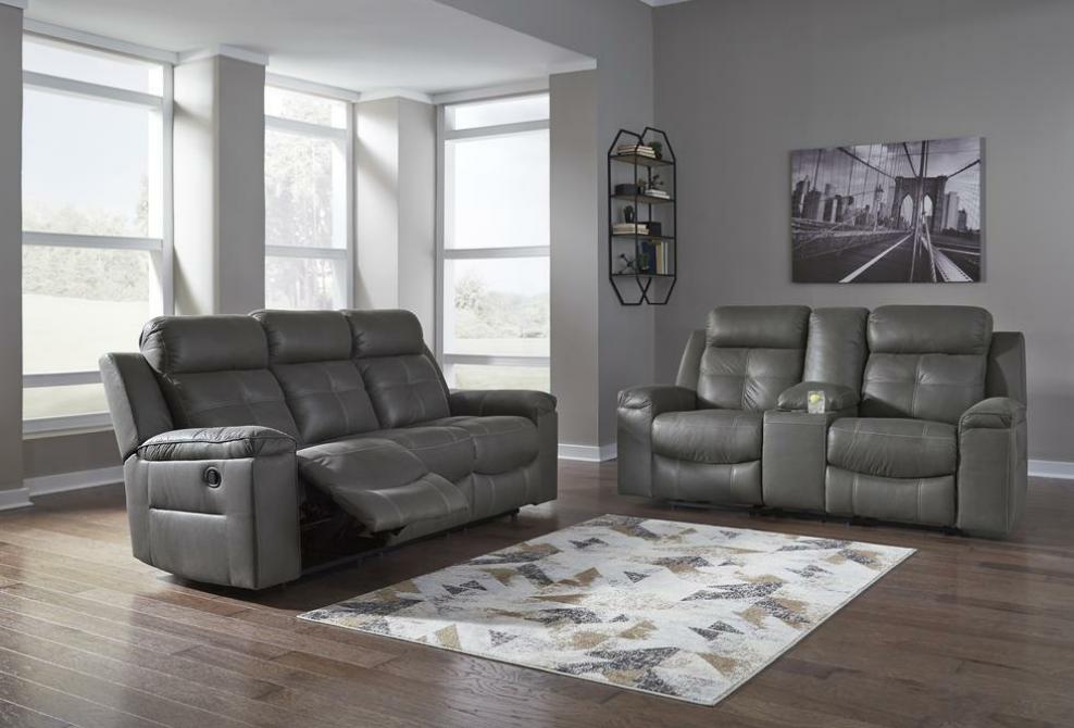 Jesolo Dark Gray Reclining Sofa & Loveseat 86705