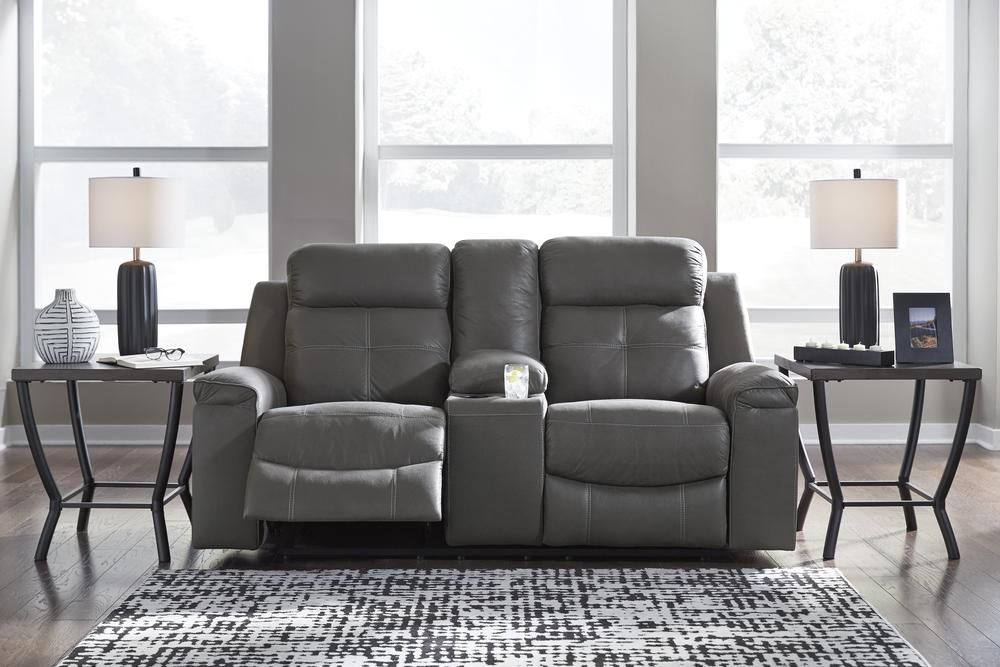 Jesolo Dark Gray Reclining Sofa & Loveseat 86705