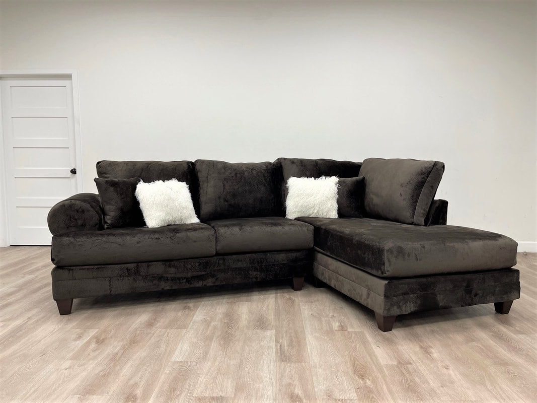 Chocolate Velvet OVERSIZED Sectional 900