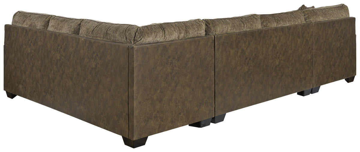 Abalone Chocolate Sectional  Sofa LAF 91302