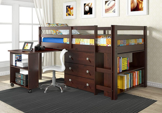 760-Twin Loft Bed (Expresso)