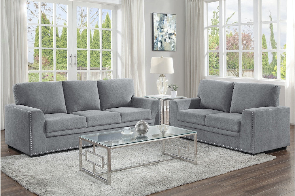 Morelia Grey Sofa and Loveseat 9468