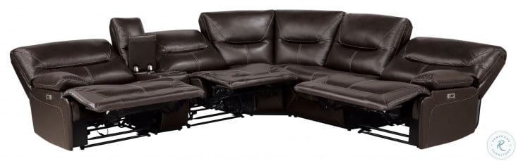 Dyersburg Brown POWER Reclining Sectional   9579