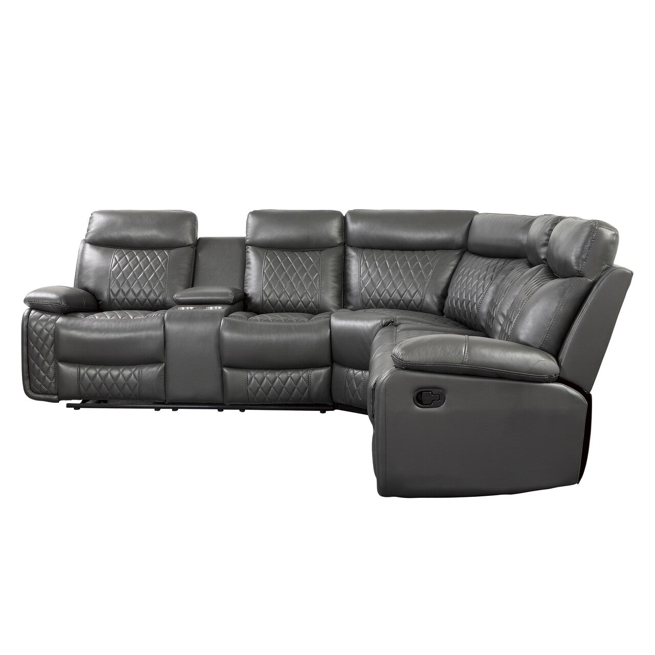 Socorro Gray  Reclining Sectional 9599