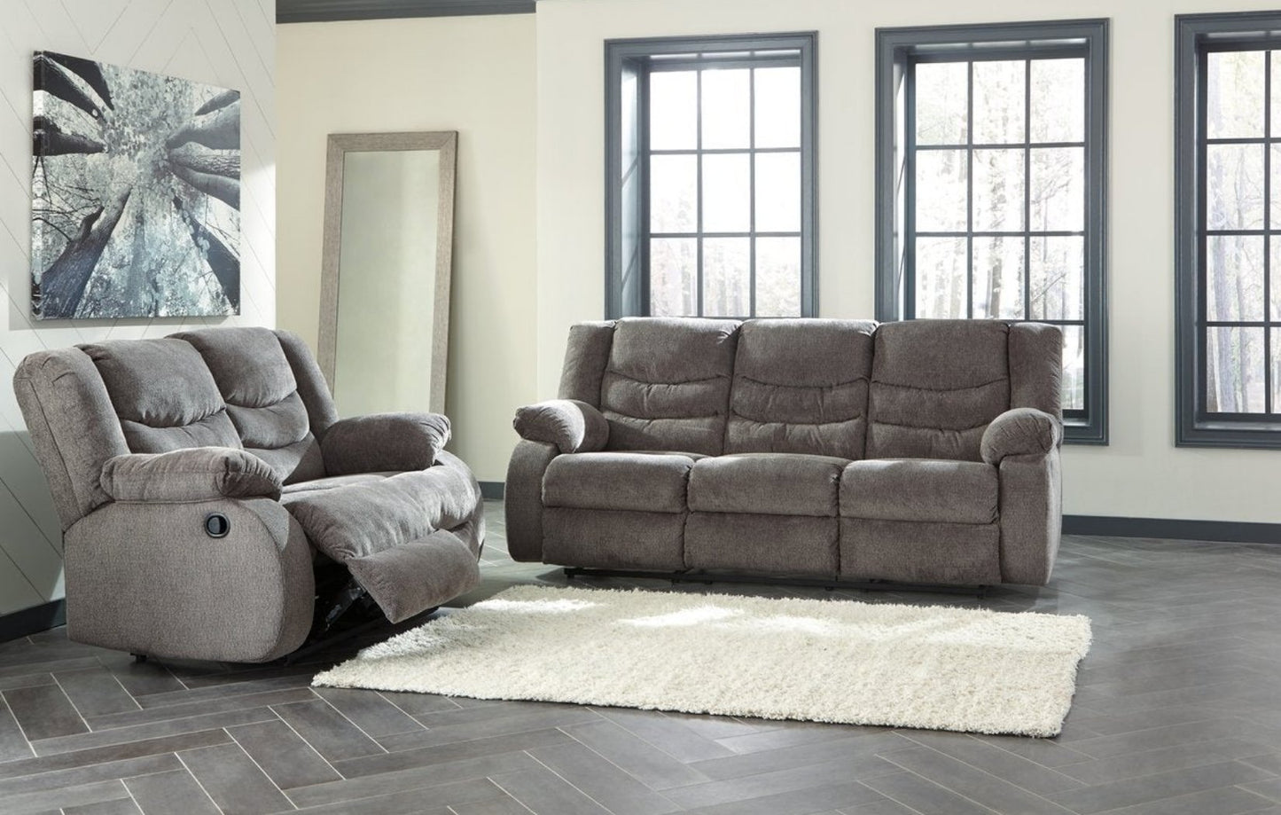 Tulen Steel  Reclining Sofa and Loveseat 98606