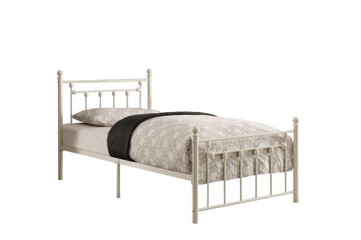 Lia White Twin Metal Platform Bed | 2048