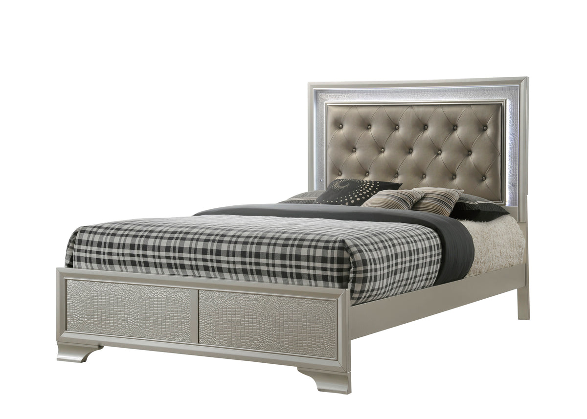 Lyssa LED Panel Youth Champagne Bedroom Set | B4300 - Harwin Furniture