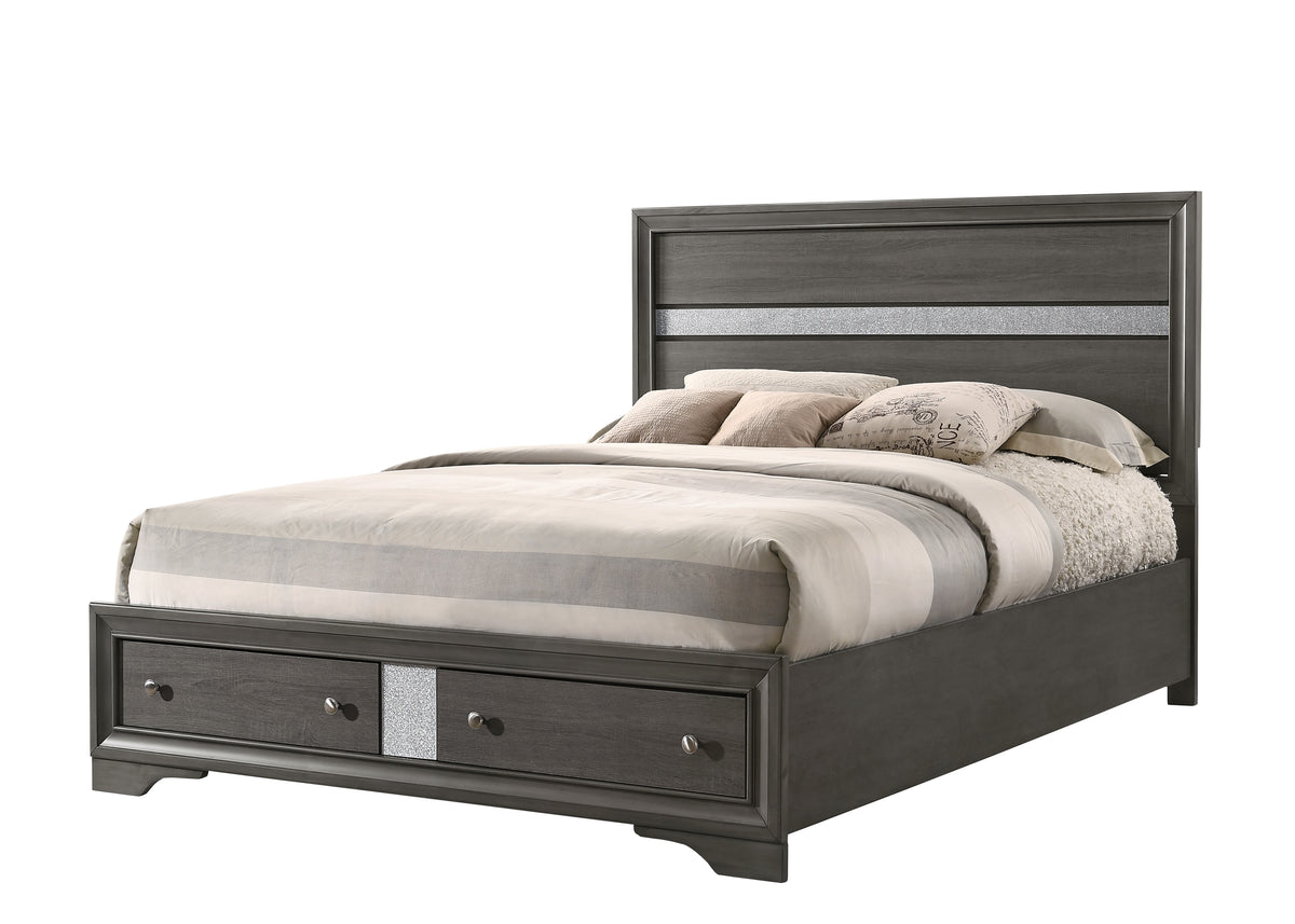 Regata Gray Storage Platform Bedroom Set | B4650 - Harwin Furniture