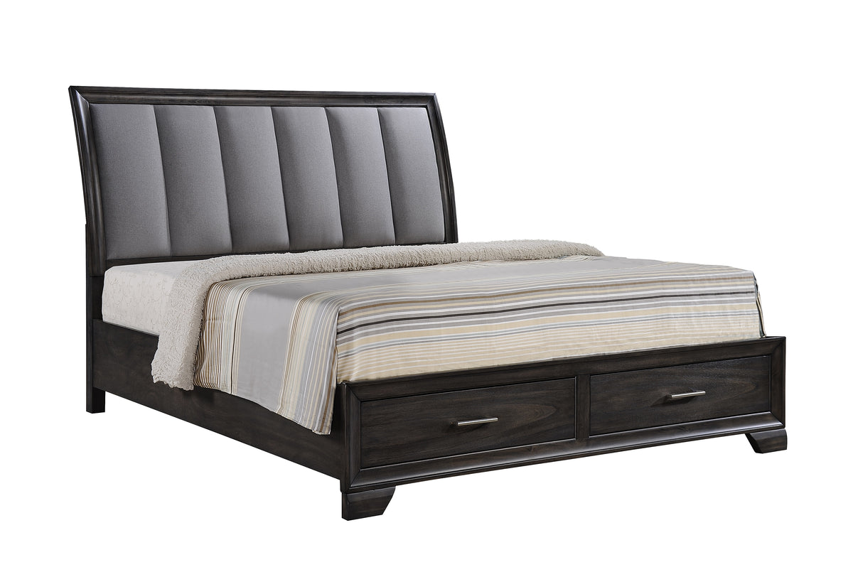 Jaymes Gray Storage Platform Bedroom Set | B6580 - Harwin Furniture