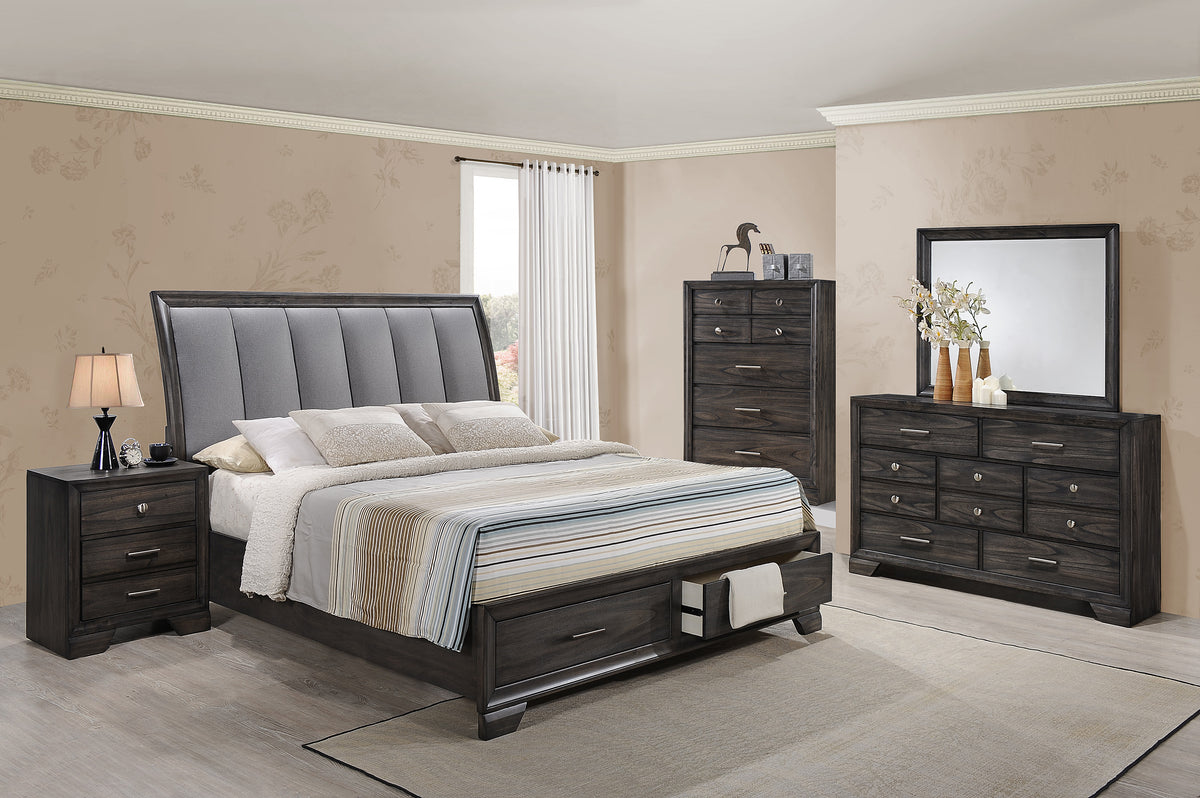 Jaymes Gray Storage Platform Bedroom Set | B6580 - Harwin Furniture