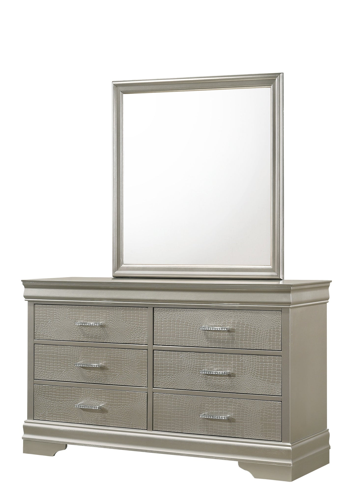 Amalia Silver  Panel Bedroom Set | B6910