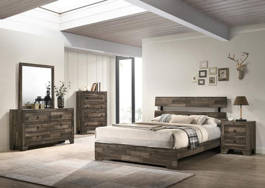 Atticus Brown Platform Bedroom Set B6980