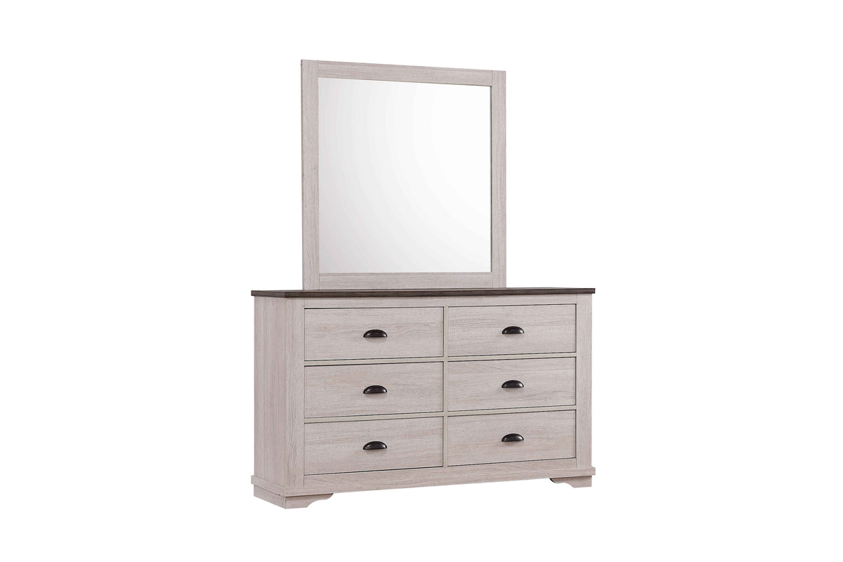 Coralee White Sleigh Panel Bedroom Set B8130