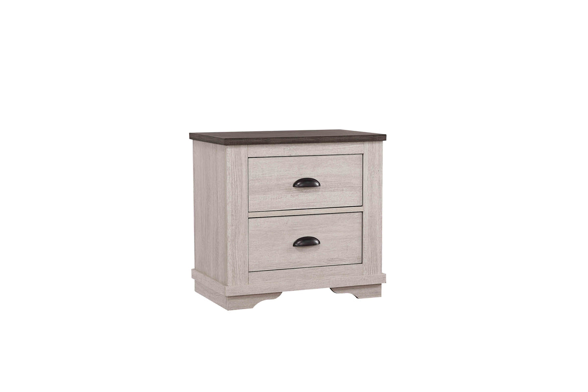 Coralee White Sleigh Panel Bedroom Set B8130