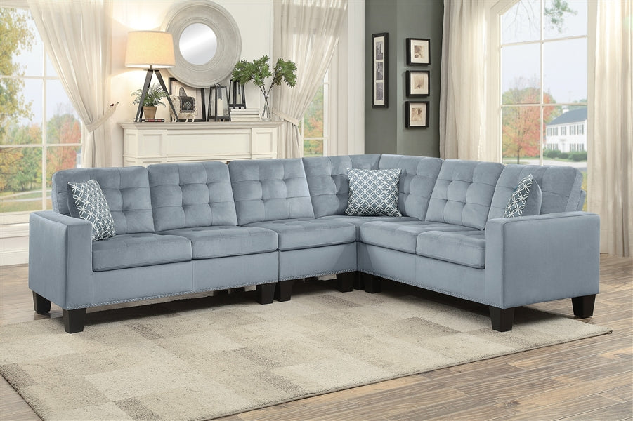 Lantana Gray Reversible Sectional Sofa 9957