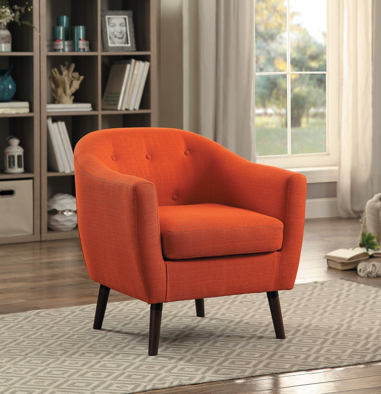 Lucille Orange Accent Chair 1192